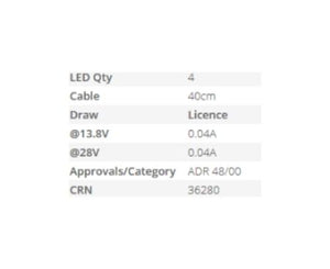 LED Autolamps 35BLM Licence Plate Lamp 12/24 Volt - Each